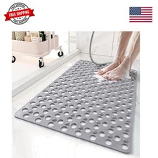 Non Slip Bathtub Mat and Shower Mat 31x17 inch,Bath Mat with Quick Dry Drain ...