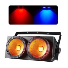COB Par Lights for Stage 2-Eyes LED Blinder Fresnel Flash Strobe Wash DJ Ligh...