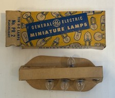 GE PR2 Miniature Flashlight Lamps Lot of 4 2.38V 0.5A P13.5s Flanged 2 D Cell
