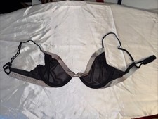 Victorias Secret Unlined Demi Trim Soft Sheer Underwire Bra Black Used