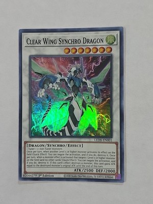 Yugioh! Clear Wing Synchro Dragon - LED8-EN001 Super Rare 1st Edition
