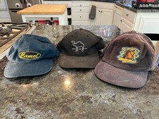 Vintage Camel Cigarettes Joe Camel Hat Lot 3 Caps Corduroy Snapback Promo Hats