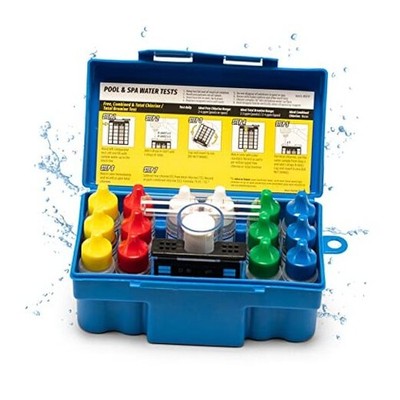 K-1005 DPD, 9-in-1 Pool Test Kit for Free & Total Chlorine, Bromine, pH, Base