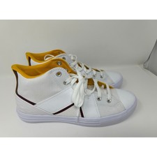 Converse Chuck Taylor All Star High Top Sneakers White Yellow Burgundy Mens 10.5