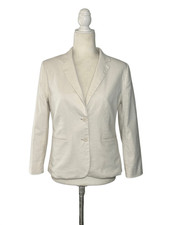 Banana Republic white linen blend 3/4 sleeve blazer - 6