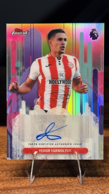 2025-26 Topps Finest Premier League - Yehor Yarmolyuk Base Auto #FA-YY