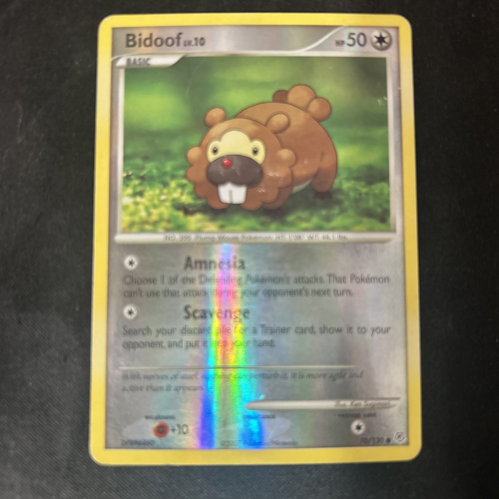 Bidoof 70/130 Diamond and Pearl Reverse Holo