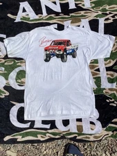 Vtg Roger mears, Budweiser, King of beers, Nissan racing truck single stitch T
