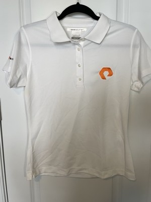 Nike Golf Women's Size Small White Dri-Fit Pure Storage Logo