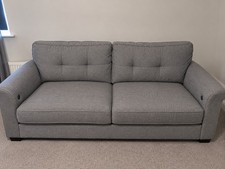 ZINUS Sayan 3 Seater Sofa Sand Grey, Tool-Free Assembly, Tufted Cushions