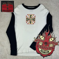 Vintage Mac Tools West Coast Choppers Jesse James White Waffle Thermal Shirt 2XL