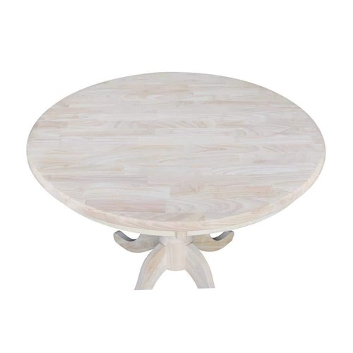 International Concepts Unfinished Pedestal Dining Table - Picture 3 of 6