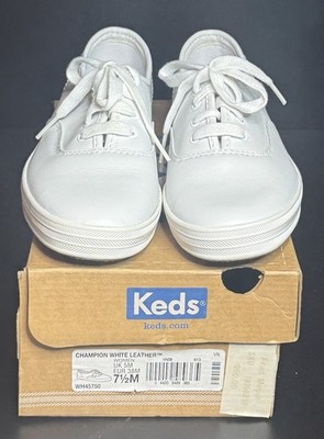 Keds Champion Originals Leather Lace Up Womens White Sneakers Casual Shoes 7-1/2