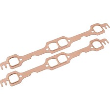 Copper Exhaust Gasket - D-port Heads Fits Chevy Small Block Copper Exhaust Gasket - D-port Heads Fits Chevy Small Block