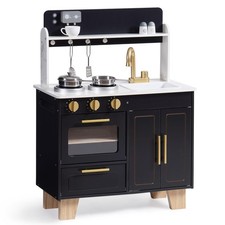 Play Kitchen for , Wooden Play Kitchen Playset, Kitchen Pretend Play Set with...