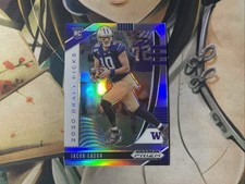 2020 Prizm DP REFRACTOR RC JACOB EASON SILVER PRIZM ROOKIE CARD JERSEY #10 COLTS. rookie card picture