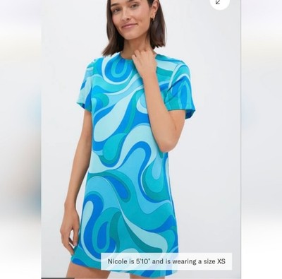 Tuckernuck Hyacinth House Blue Retro Geo Duffy Mini Dress Size XXL Retail $148