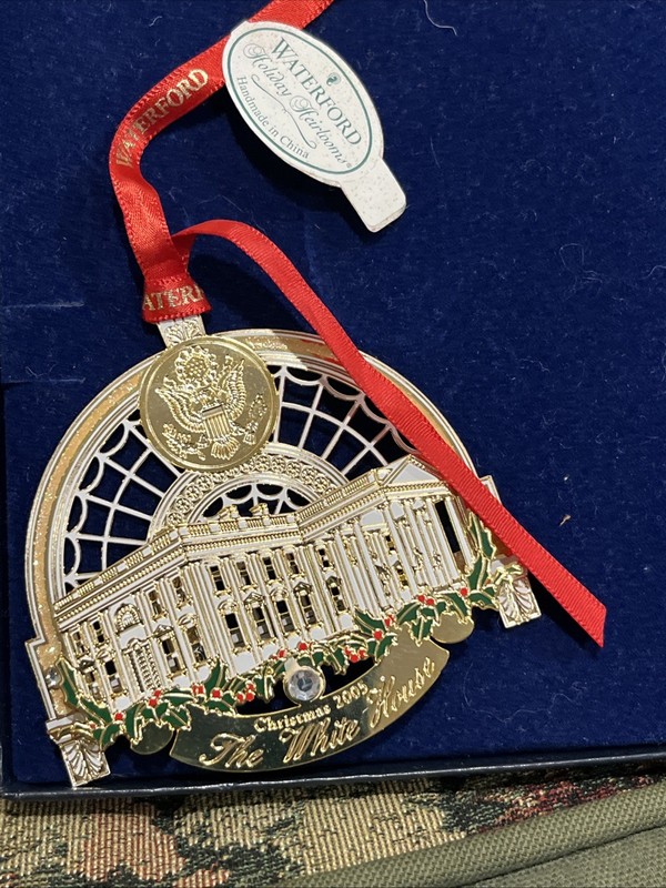 2005 The White House Waterford Holiday Ornament