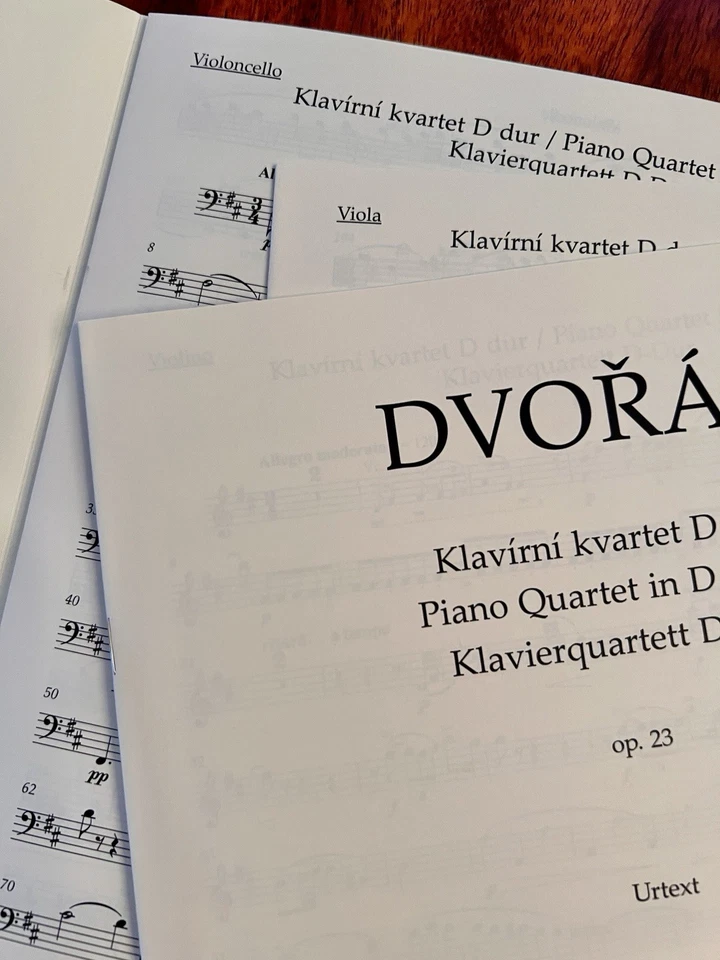 DVORAK Barenreiter PIANO QUARTET D Major Op 23 Unused NEW Set Of All Parts Perfe - Image 4 of 4
