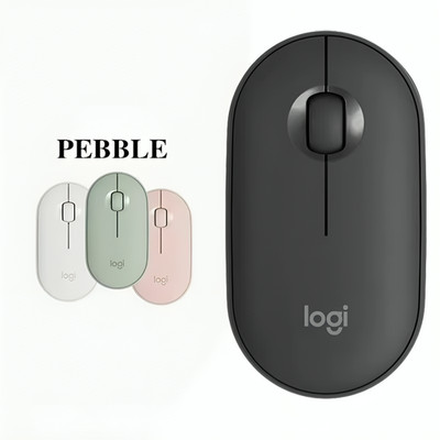Logitech PEBBLE M350 Laptop Tablet Maus Kabellos Bluetooth Maus Leicht und Dünn