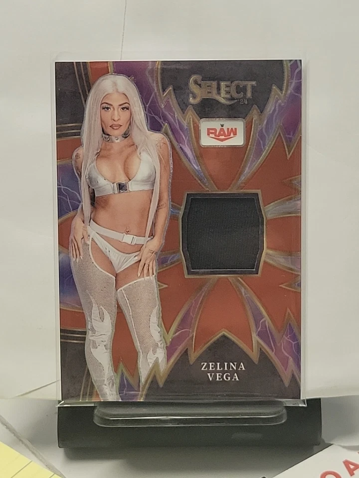 2024 Panini Select WWE #SP-ZVG Zelina Vega № 8 Sparks Relics Red Prizm #48/99 - Image 3 of 4