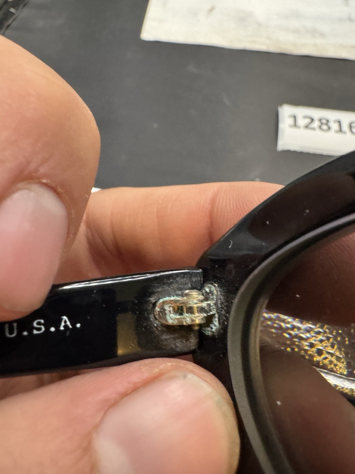 Vintage Black Solid Thick Sunglasses Frames Only … - image 4