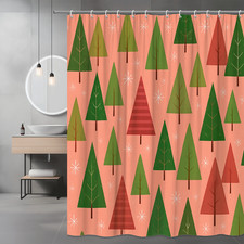 Festive Tree Shower Curtain - Holiday Decor for Christmas