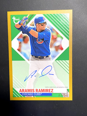 ARAMIS RAMIREZ - 2021 Topps Brooklyn Collection GOLD AUTO / AUTOGRAPH #d 10/50