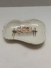 KPM Germany Porcelain Cherub Children Dish, Trinket, Candy Tray Vintage ￼