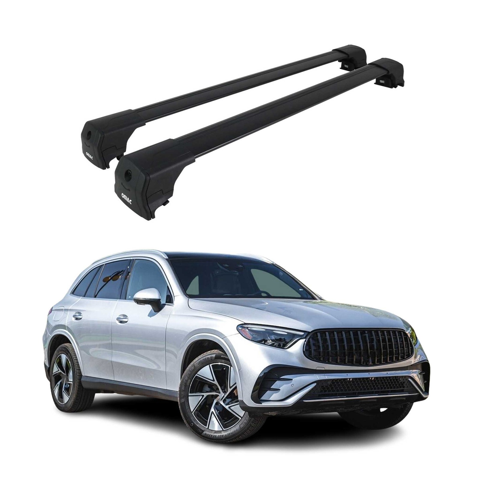 Barres de toit profilées pour GLC X254 aluminium noir anti-sifflement