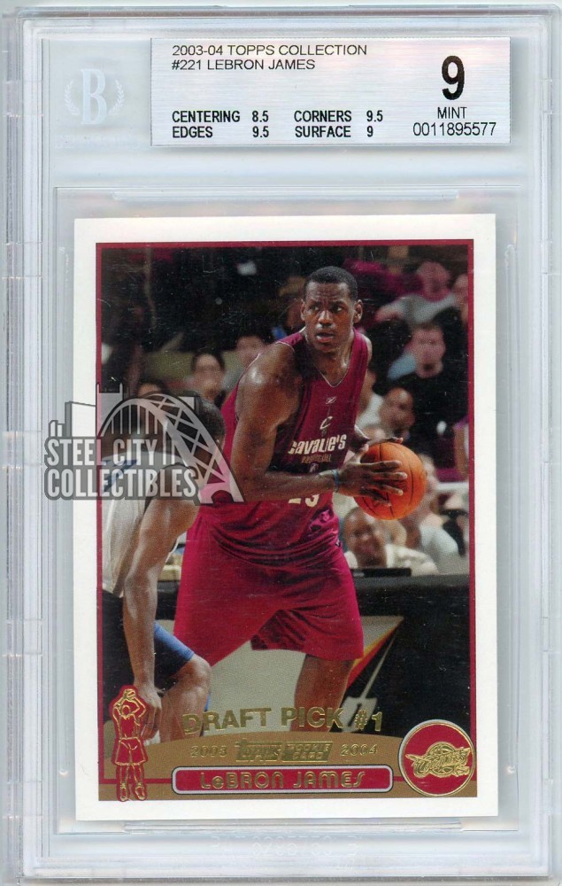 LeBron James 2003-04 Topps Collection Rookie Card #221 BGS 9 Mint