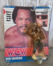 Extremely rare 1990 GALOOB WCW Ron Simmons figure. Hasbro WWF WWE