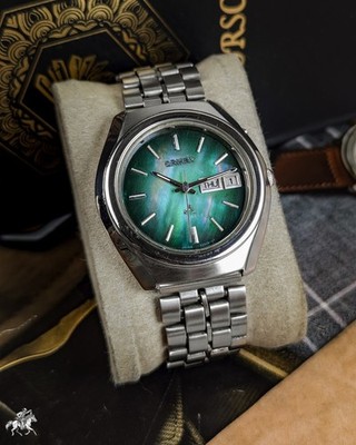 Vintage Orient Chrono Ace (CA) ''Morpho'' - F429-25960 - Green Iridescent Shell -