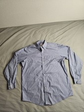 Brooks Brothers Button Up Dress Shirt Mens Sz 17-6/7 Blue White Check Preppy NEW