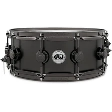 DW Collectors Series Satin Black Over Brass Snare Drum w/BN Hardware 14 x 5.5 in