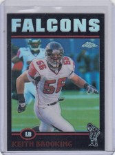 2004 Keith Brooking Topps Chrome BLACK REFRACTOR Parallel /100 - #57 Falcons