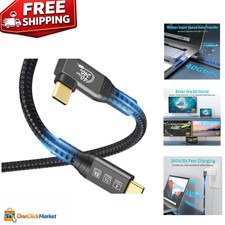 Compact 90-Degree Thunderbolt Cable - Fast Charging 40 Gbps Data Cable, 0.5M