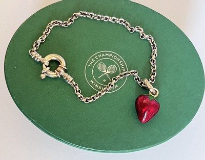 Sterling Silver Links of London Wimbledon Charm Bracelet Strawberry Championship