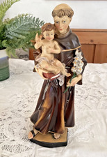 St Anthony of Padua and Infant Jesus Figurine Catholic Statue Christian Ornament