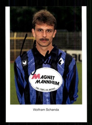 Wolfram Schanda Autogrammkarte Waldhof Mannheim  1992-93 Original Signiert