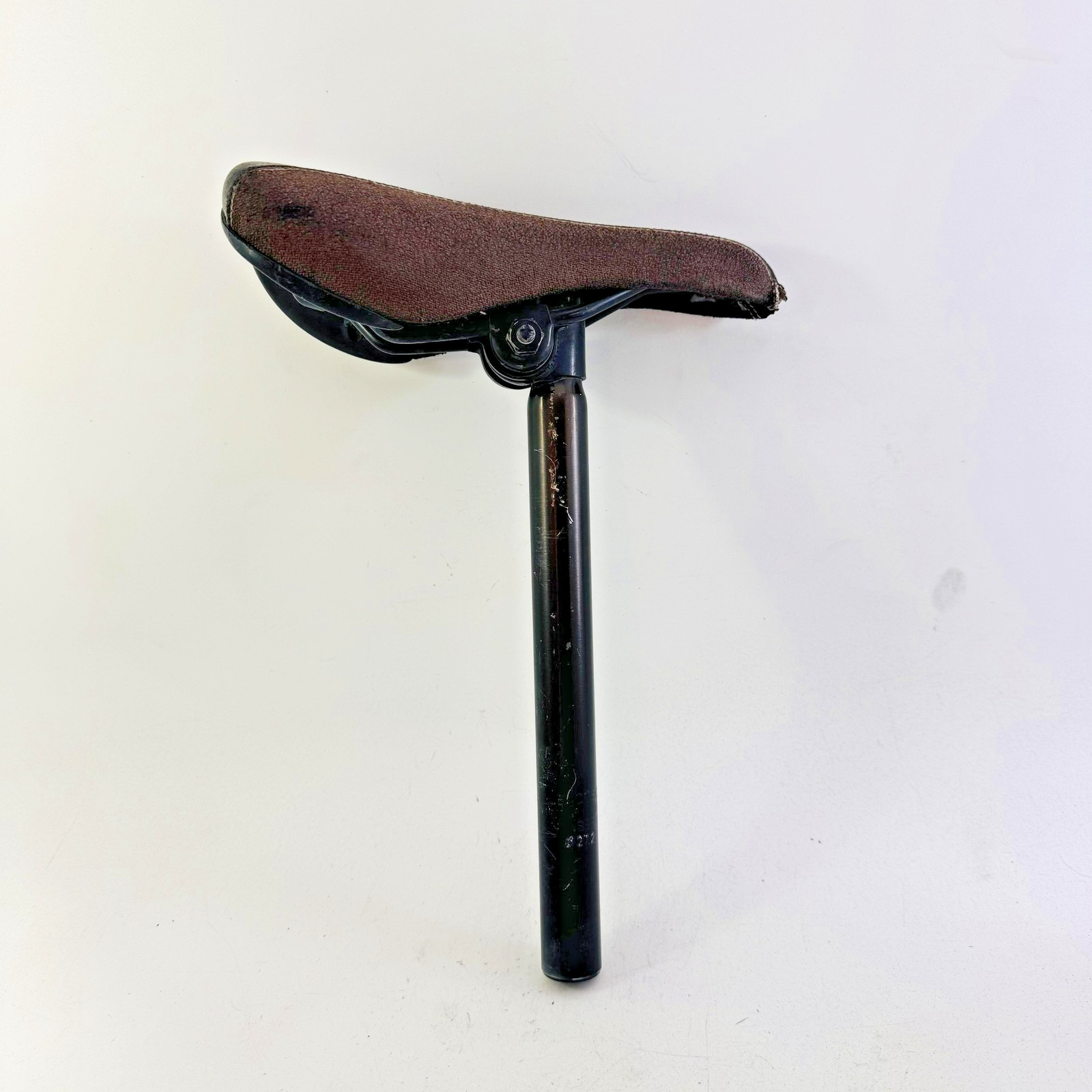 Vintage Velo STP Bike Saddle Seat Seatpost Brown 27.2mm MTB 