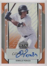 2021 Leaf Metal Draft Orange Rainbow 7/7 Oswald Peraza #BA-OP1 Auto 1b8