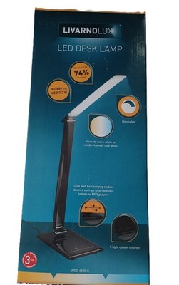 Faltbare dimmbare LED Multifunktion Schreibtischlampe mit USB Ladeanschluss