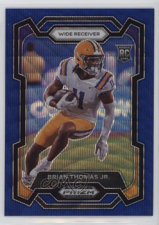 2024 Panini Prizm Draft Picks Blue Wave 176/249 Brian Thomas Jr #118 Rookie RC
