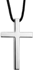 Cross Car Hanging Ornament, Cute Car Decor Rearview Mirror Charm - Silver