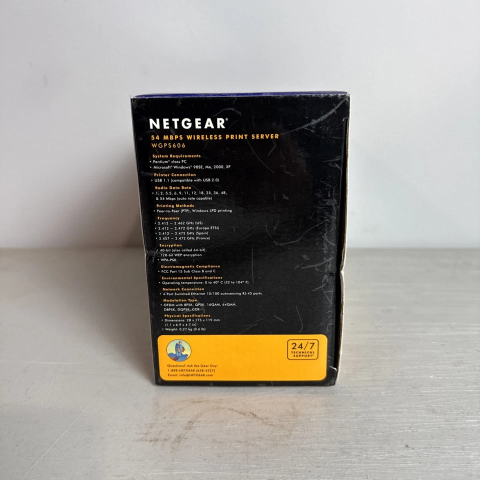 Netgear WGPS606 54 MBPS Wireless For 2 Printers Server 4 Port Switch Open Box - Image 3 of 4