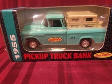 Ertl 1955 Pickup Truck Bank True Value Replica Diecast Turquoise 1/25 Scale