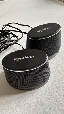 Amazon Basics USB-betriebene Computerlautsprecher mit dynamischem Sound | Schwarz
