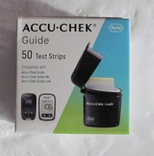 ACCU-CHEK GUIDE - 1 Box of 50 GLUCOSE TEST STRIPS EXP 2027 L K