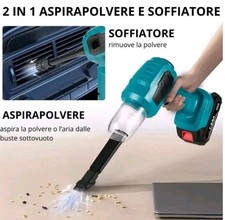 Aspirapolvere Soffiatore per Auto Casa Senza Fili Portatile a Batteria 48V - Miniatura 3